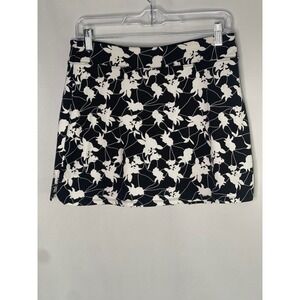 Tranquility by Colorado Clothing Skort Womens Small Black White Floral Skirt